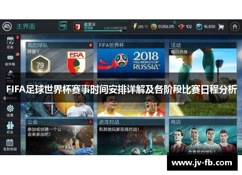 FIFA足球世界杯赛事时间安排详解及各阶段比赛日程分析