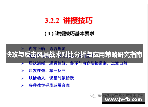 快攻与反击风暴战术对比分析与应用策略研究指南